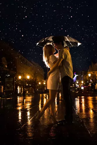 couple enjoying a night out on the town