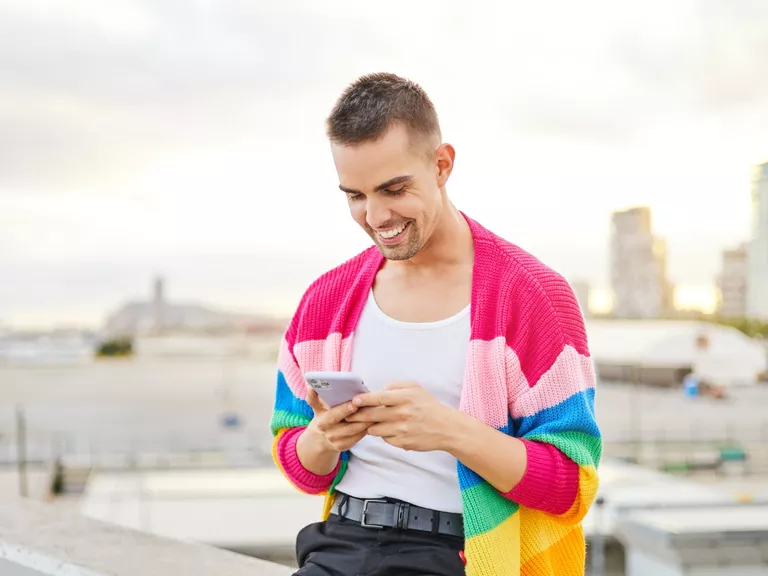 man texting with his significant other
