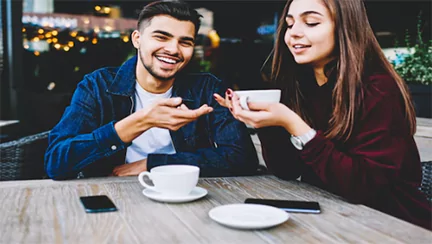 two people on a date