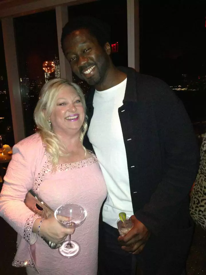 Susan Trombetti with Anson Carter