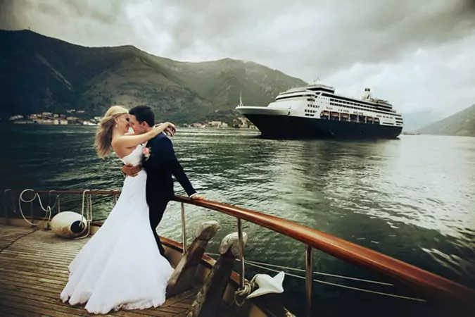 Young bride marrying the man of her dreams